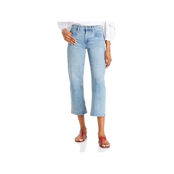 LAFAYETTE 148 NEW YORK Denim - LAFAYETTE 148 NEW YORK Womens Blue Mid Rise Cropped Straight leg Jeans 27
